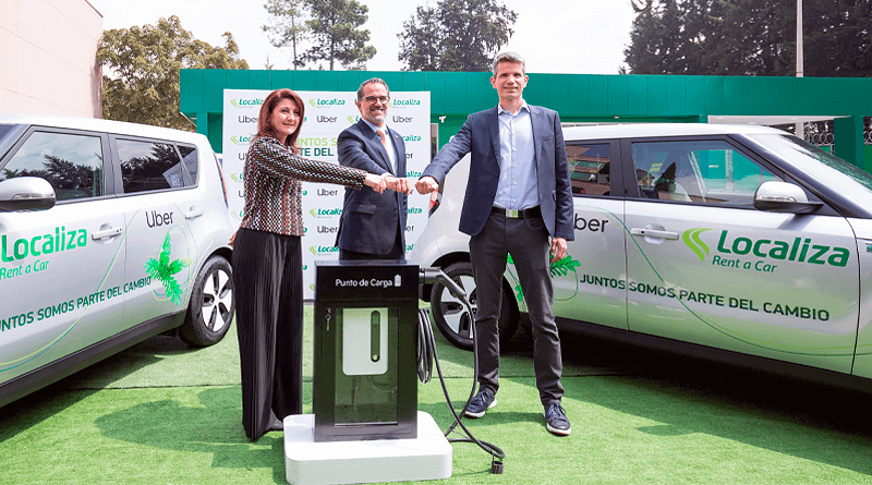 Localiza y Uber presentan la 1ra flota de autos eléctricos de alquiler