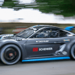 Presentación del Porsche GT4 ePerformance en Goodwood