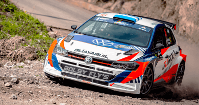 Alfonso Quirola con Volkswagen en 1ra válida del Nacional de Rally 2024