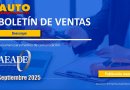 Las ventas de vehículos nuevos al mes de septiembre de 2025